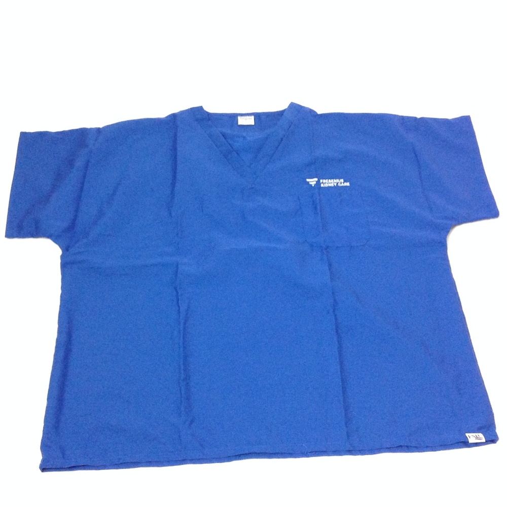 Fashion Seal Healthcare Men's Scrub Top Blue